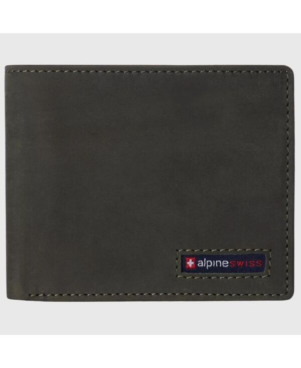 アルパインスイス メンズ アクセサリー 財布 レザー Alpine Swiss Mens Connor Executive Bifold Wallet Business Passcase for Me