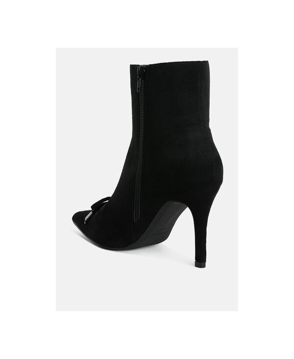 ラグアンドコー レディース シューズ ブーツ・レインブーツ アンクル Rag Co Rag and Co Womens Dapers Bow Detail Ankle Boots Black micr