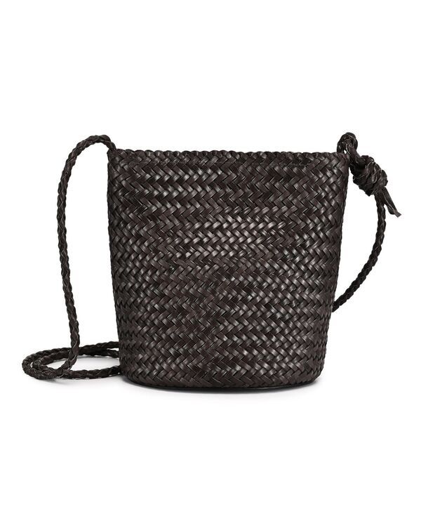 オールドトレンド レディース バッグ ミニ OLD TREND Reed Mini Woven Bucket Crossbody Bag Stone Grey グレー