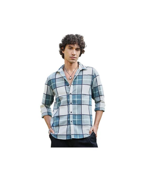 キャンパスストラ メンズ トップス シャツ Campusutra Mensteel Blue Overlaping Check Shirt Blue ブルー