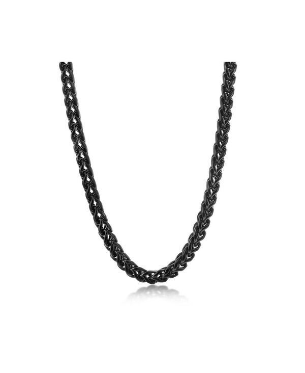 メタロ レディース アクセサリー ネックレス・チョーカー・ペンダントトップ Tシャツ レース Metallo Stainlessteel 6mm Franco Chainecklace Black ブ
