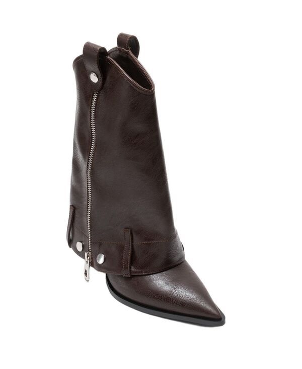 プロローグシューズ レディース ブーツ・レインブーツ ヒール Prologue Shoes Lola Zipointed Toe Heel Boot Women Brown faux leather 27,820円