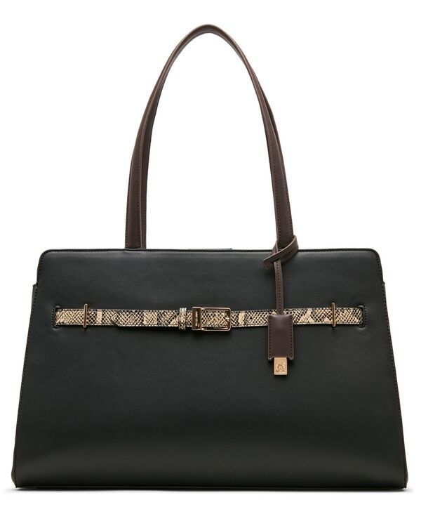 アンクライン レディース バッグ Anne Klein ExtraLarge Belted Tote Handbag Black ブラック