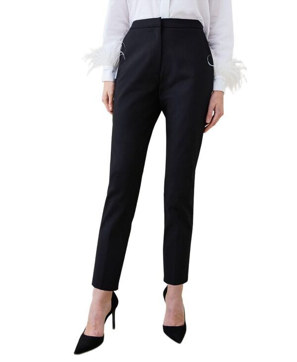カレンミレン レディース ボトムス カジュアルパンツ Karen Millen Womens Essential Techno Woven Trousers Black ブラック