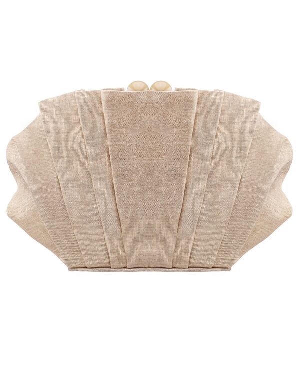 ニナ レディース バッグ Nina Reef Shell Minaudiere Small Clutchandbag Light Gold ゴールド