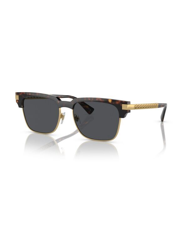 ヴェルサーチ メンズ アクセサリー サングラス・アイウェア Versace Mens Rectangle Sunglasses VE4447 Havana
