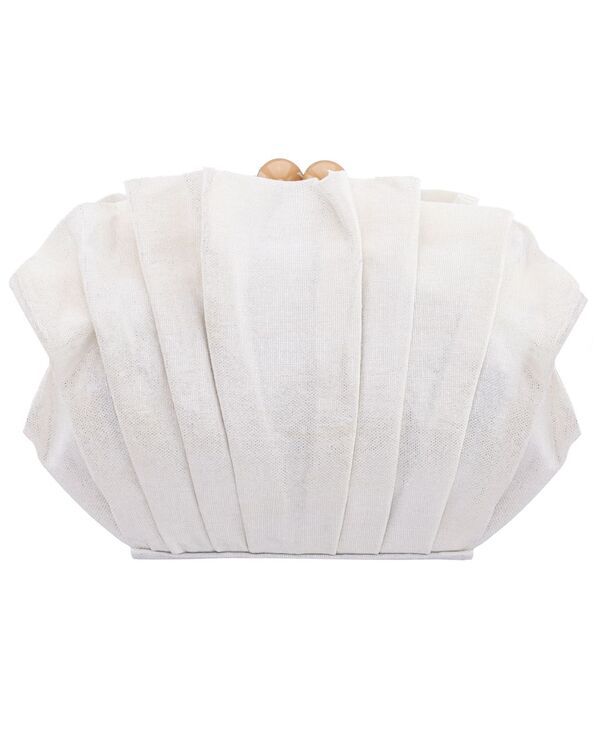 ニナ レディース バッグ Nina Reef Shell Minaudiere Small Clutchandbag Silver シルバー