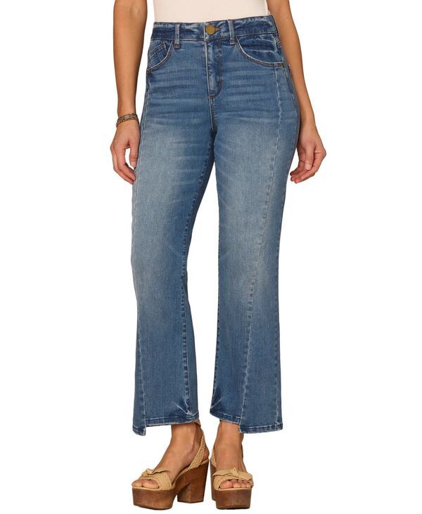 デモクラシー レディース シューズ ブーツ・レインブーツカット プチ ジーンズ Democracy Petite HighRise Bootcut Clean Hem Jeans Mid Blue A
