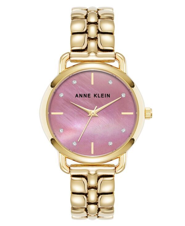 アンクライン レディース アクセサリー 腕時計 Anne Klein Womens Quartz Round GoldTone Alloy Metal Bracelet Watch 30mm Gold