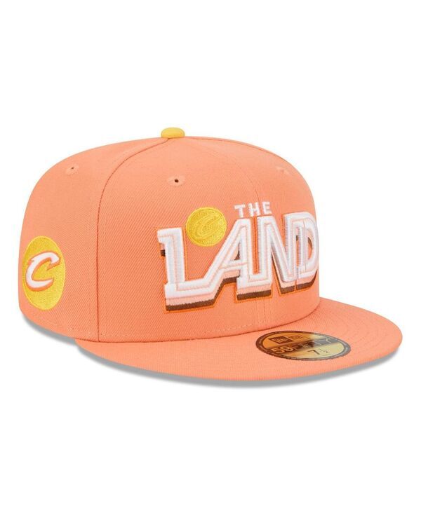 ニューエラ メンズ アクセサリー 帽子 New Era Mens Orange Cleveland Cavaliers 202526 City Edition 59FIFTY Fitted Hat O