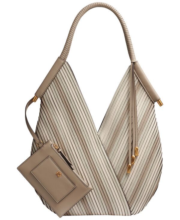ダナ キャラン ニューヨーク レディース バッグ Donna Karanew York Baldwin Chevron Large Shoulder Bag Neutral Multi マルチカラー