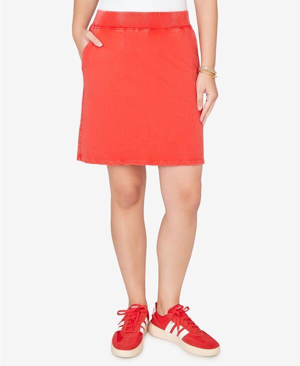 ルビーアールディー レディース ボトムスカート プチ パイル Ruby Rd Petite French Terry PullOn Skort Red レッド