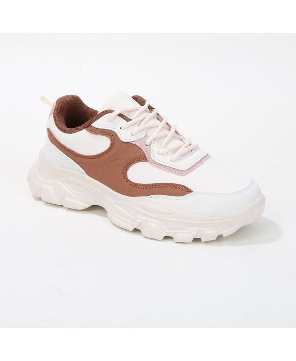 バーネス レディース シューズ スニーカー BERNESS Lidia Mixed Material Sneakers Brownmulti ブラウン