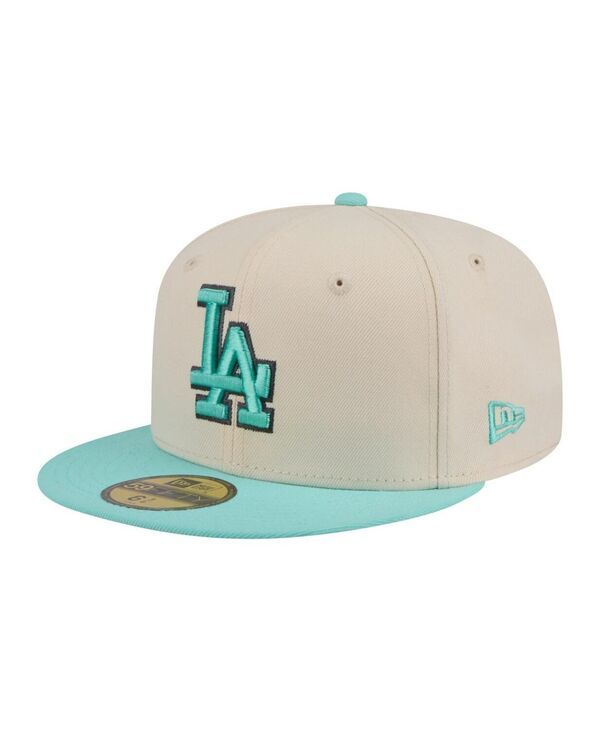 ニューエラ メンズ アクセサリー 帽子 New Era Mens Light BeigeTurquoise Los Angeles Dodgers TwoTone Color Pack 59FIFTY