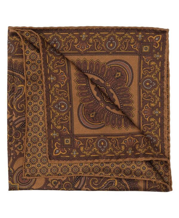 エリザベッタ メンズ アクセサリー ネクタイ シルク Elizabetta Mens Lario Double Sided Silk Pocket Square for Men Brown ブラウン 22,896円