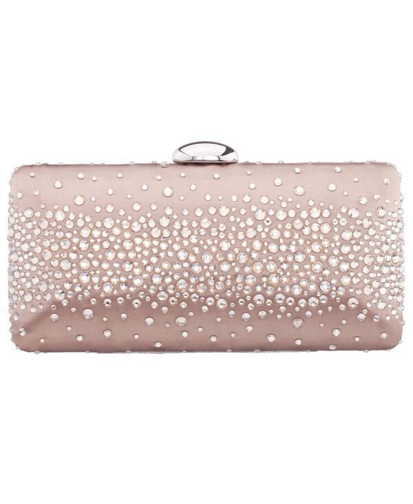 ニナ レディース バッグ Nina Crystal Scatter Pattern Minaudiere Small Clutchandbag Honey