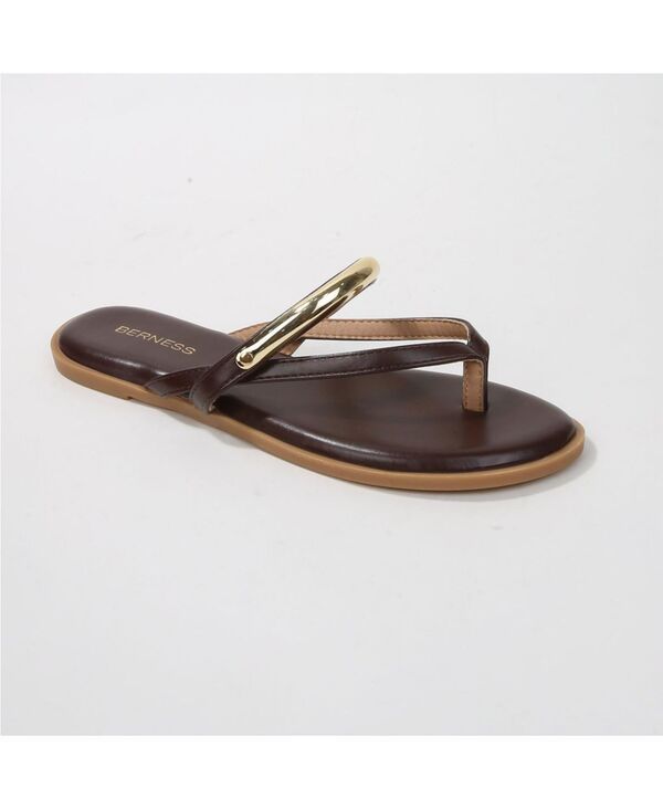 バーネス レディース シューズ サンダル BERNESS womens Kara Metal Ring Thong Sandals Coffee コーヒー