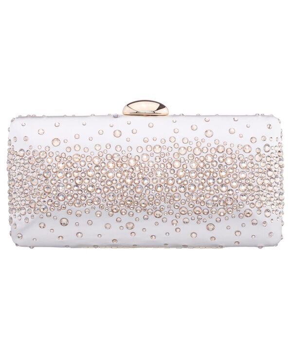 ニナ レディース バッグ Nina Crystal Scatter Pattern Minaudiere Small Clutchandbag Ivory アイボリー