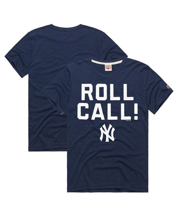 オマージュ メンズ トップス Tシャツ Homage Mens Navy New York Yankees Hyper Local TriBlend TShirt Navy ネイビー