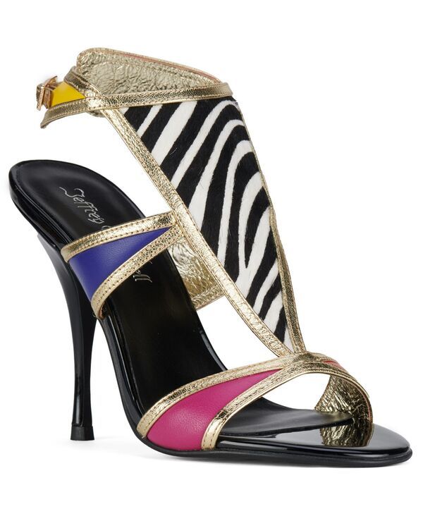 ジェフリー キャンベル レディース シューズ サンダル ヒール Jeffrey Campbell Womens KaleidoF TStarp Higheel Dressandals Zebra Go