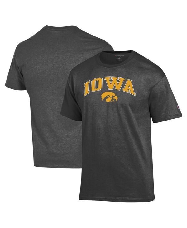 チャンピオン メンズ トップス Tシャツ ロゴ Champion Mens Charcoal Iowa Hawkeyes Arch Over Logo TShirt Charcoal チャコール 8,865円