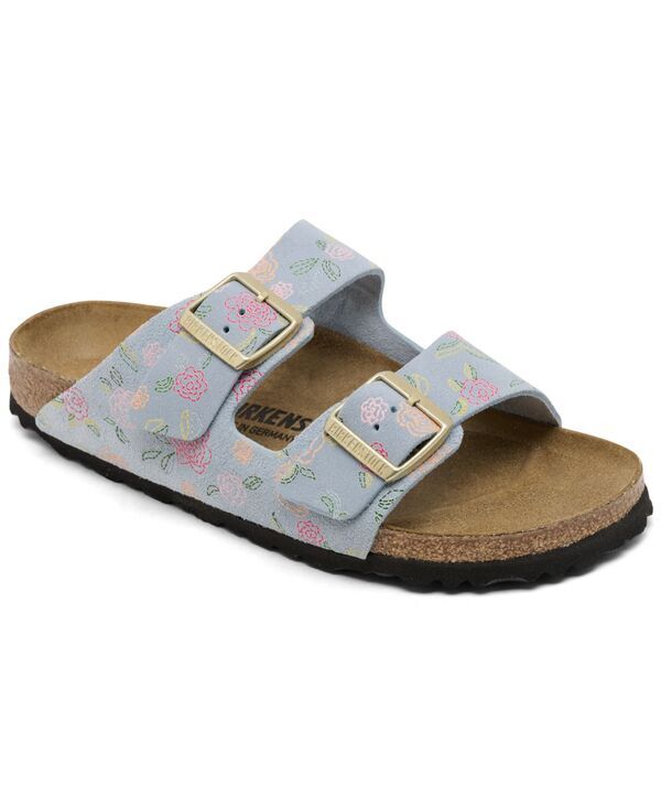 ビルケンシュトック レディース シューズ スニーカー プリント サンダル スエード レザー Birkenstock Womens Arizona Flower Print Suede Leather