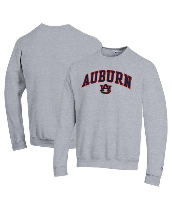 チャンピオン メンズ アウター パーカー・スウェット シャツ ロゴ Champion Mens Heather Gray Auburn Tigers Arch Over Logo Pullover S