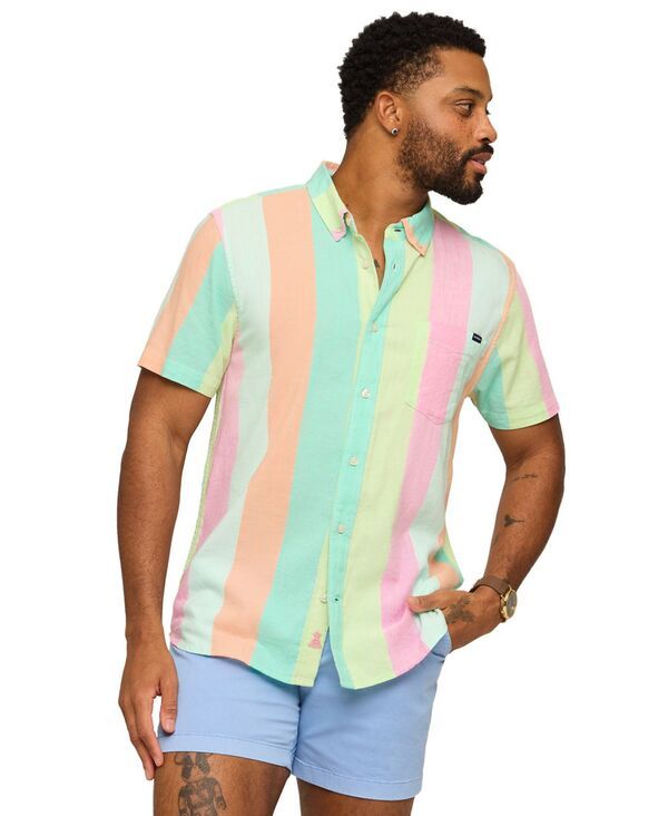 チャビーズ メンズ トップス シャツ 半袖 Chubbies MenshortSleeve Shirt Pastel Multi Stripe マルチカラー