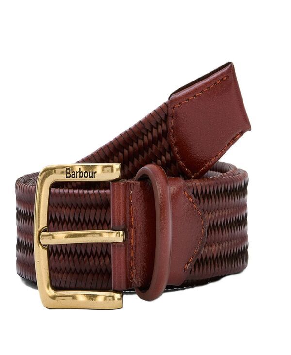 バブアー メンズ アクセサリー ベルト レザー Barbour Menstretch Leather Belt Brown ブラウン