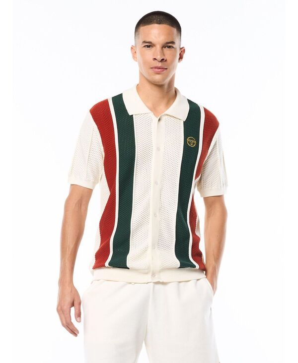 セルジオタッキーニ メンズ トップス ポロシャツ ニット Sergio Tacchini Mens Montell Knit Polo Shirt Gardenia