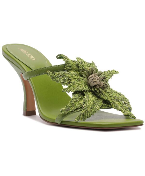 アレッツォ レディース シューズ サンダル フラワー柄 フラワー Arezzo Womens Cali Floral High Stiletto Sandals Pulse Green グリーン