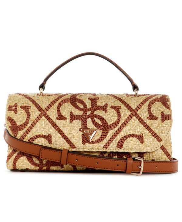ゲス レディース バッグ GUESS Kirsten Top Handle Small Flap Crossbody Handbag Brown ブラウン