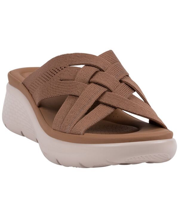 ジーシーシューズ レディース サンダル ニット GC Shoes Womensellena Knit Strappy Comfort Sandals Brown ブラウン