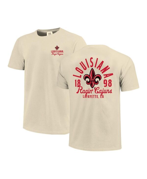 イメージワン メンズ トップス Tシャツ オーバーレイ Image One Mens Cream Louisiana Ragin Cajuns Comfort Colors Mascot Overla