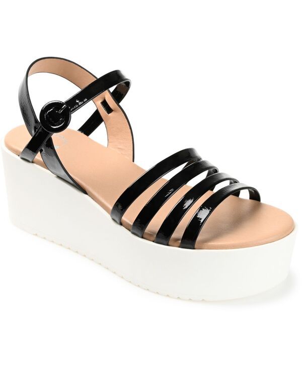 ジュルネ コレクション レディース シューズ サンダル プラットフォーム Journee Collection Womens Miragge Platform Sandals Black ブラック