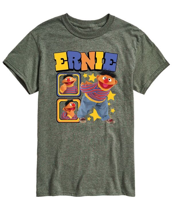 エアウェーブス メンズ トップス Tシャツ 半袖 グラフィック AIRWAVES Mensesame Street Ernie PhotoshortSleeve Graphic TShirt Heat