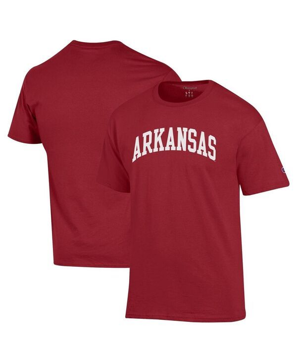 チャンピオン メンズ トップス Tシャツ Champion Mens Cardinal Arkansas Razorbacks Basic Arch TShirt Cardinal