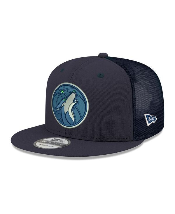 ニューエラ メンズ アクセサリー 帽子 メッシュ ロゴ New Era Mens Navy Minnesota Timberwolves Core Logo Meshback 9FIFTY Snapb 10,935円
