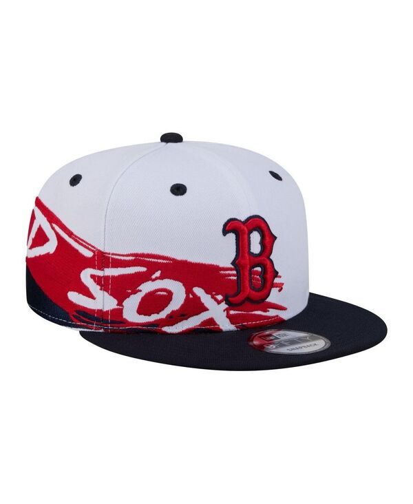 ニューエラ メンズ アクセサリー 帽子 New Era Mens WhiteNavy Boston Red Sox 9FIFTY Snapback Hat White Navy ホワイト