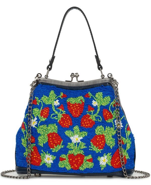 パトリシアナシュ レディース バッグ Patricia Nash Laureana Small Beaded Frame Crossbody Bag Denim Blue デニム
