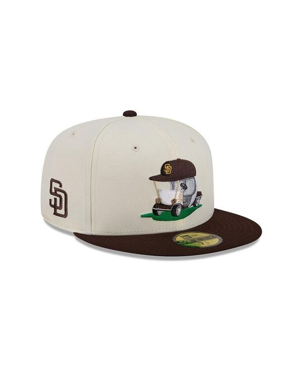 ニューエラ メンズ アクセサリー 帽子 New Era Mens CreamBrown San Diego Padres Bullpen Cart 59FIFTY Fitted Hat Cream B