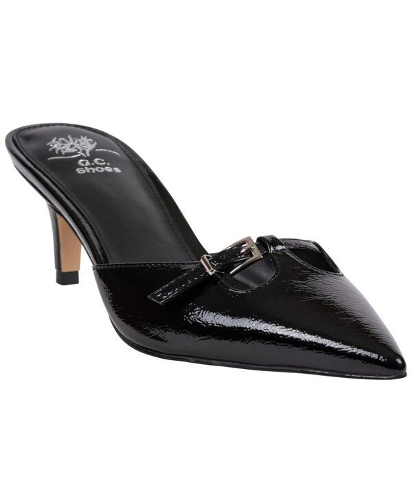 ジーシーシューズ レディース パンプス ヒール GC Shoes Womensimone Patent Kitten Heel Pumps Black ブラック