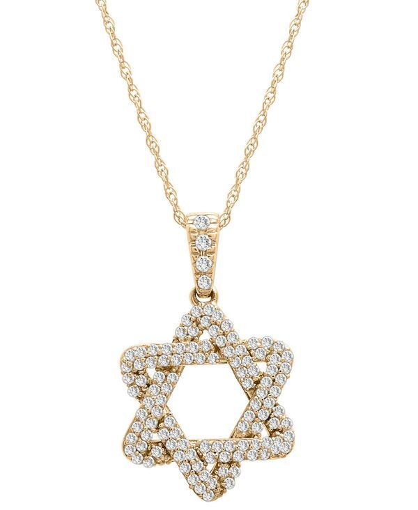 ラップド レディース アクセサリー ネックレス・チョーカー・ペンダントトップ レース Wrappediamond Star of David Pendant Necklace 13 ctw in 14