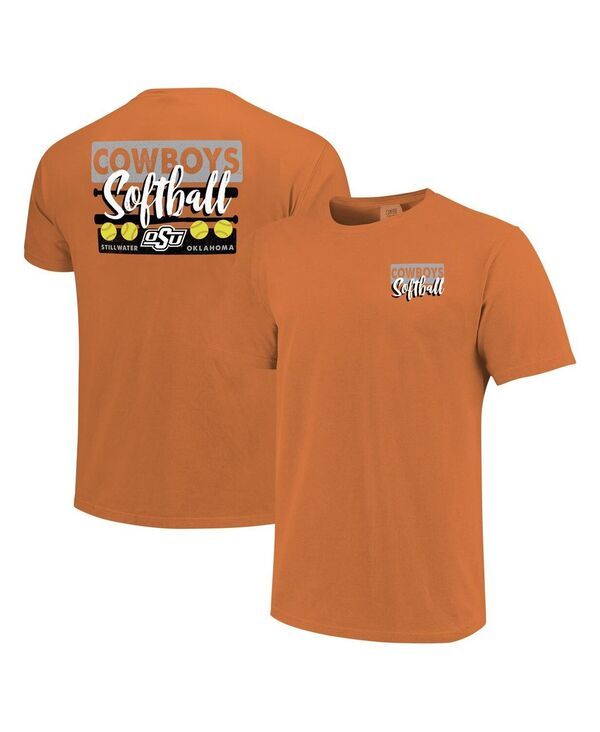 イメージワン メンズ トップス Tシャツ Image One Mens and Womens Orange Oklahoma State Cowboys Gritty Softball Bats Co