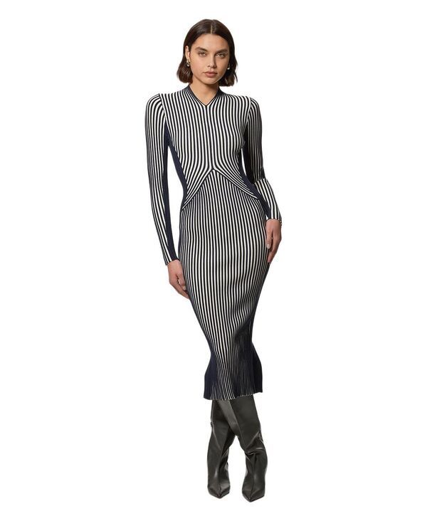 カレンミレン レディース トップス ワンピース ミディ Karen Millen Womens Fitted Long Sleeve Midi Dress Navy ネイビー