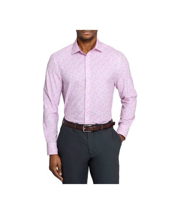 コンストラクト メンズ トップス シャツ ConStruct MenslimFit Performance Stretch Comfort Dresshirt WhitePink ホワイト