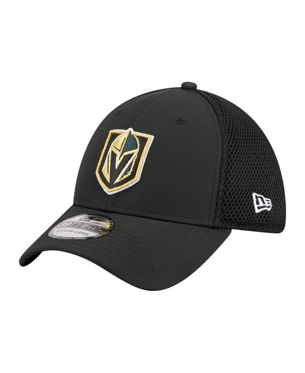 ニューエラ メンズ アクセサリー 帽子 ロゴ New Era Mens Black Vegas Golden Knights Logo 39THIRTY Flex Hat Black ブラック