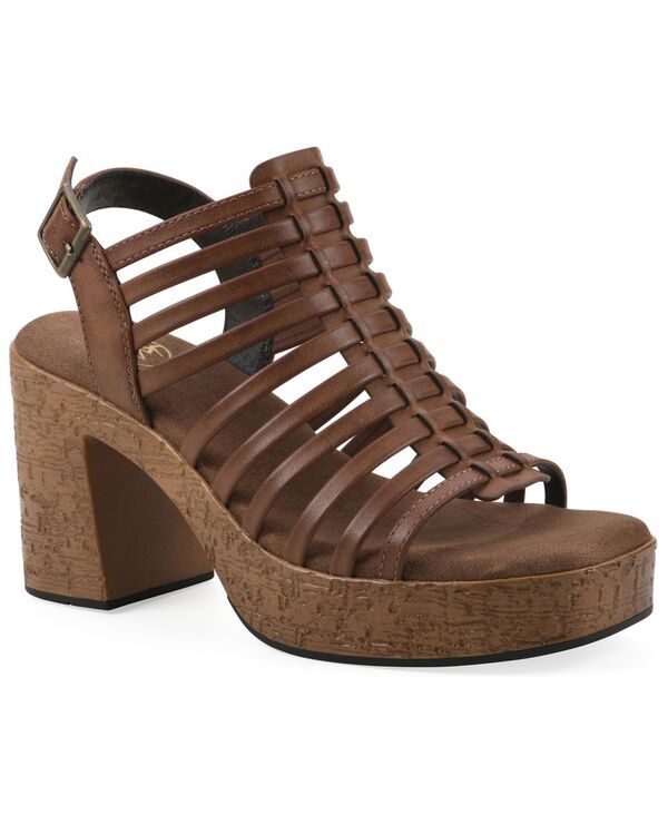 ホワイトマウンテン レディース シューズ サンダル プラットフォーム White Mountain Womens Barbea Platform Sandal Dark Tan タン