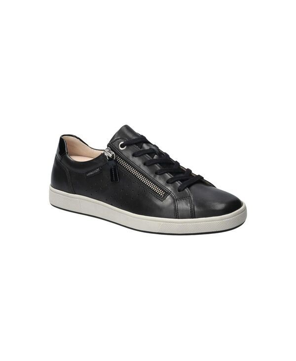 メフィスト レディース シューズ スニーカー レザー Mephisto Womens Nikita Leather Sneaker Black ブラック