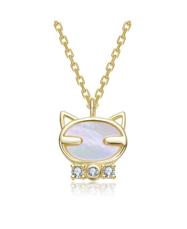 ジジガール レディース アクセサリー ネックレス・チョーカー・ペンダントトップ レース GiGiGirl Plated with Mother Of Pearl Clear Cubic Zirconi